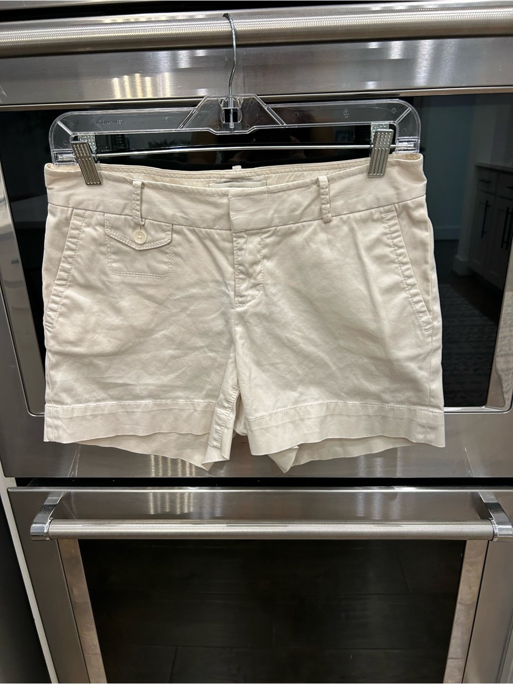 Banana Republic Cream Chino Bermuda Shorts